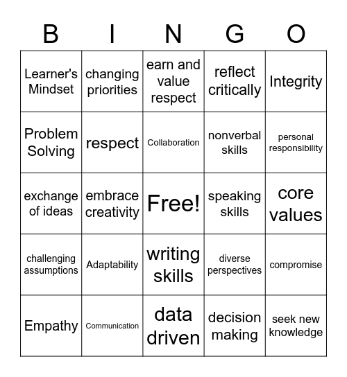 Tnemec Bingo Card