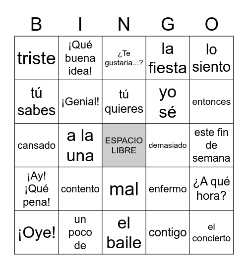LOTERÍA - Capítulo 4B Bingo Card
