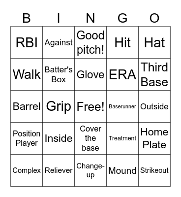 Cincinnati Reds Baseball Bingo Card