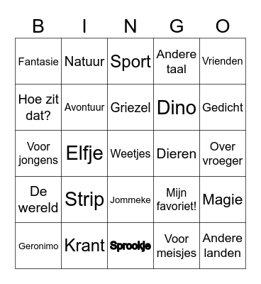 Boeken Bingo Card