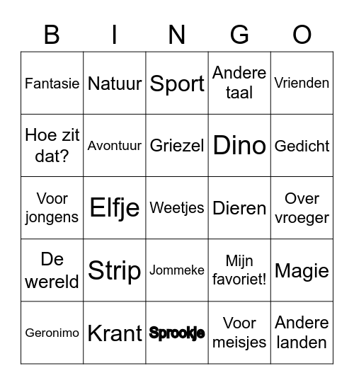 Boeken Bingo Card