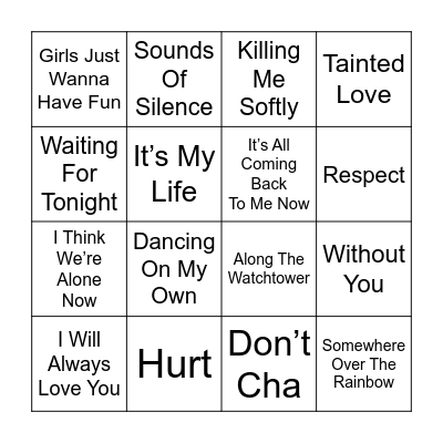 Covers SPEED ROUND Bingo Card