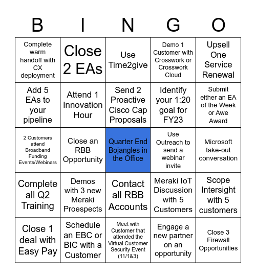 Superstars Bingo Card