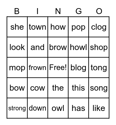 Bingo! Bingo Card