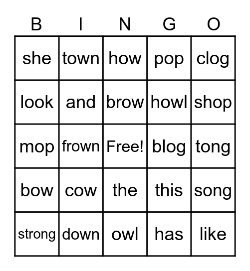Bingo! Bingo Card