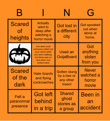 Halloween Spook-Fest!! Bingo Card