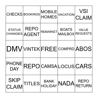 Bingo Card