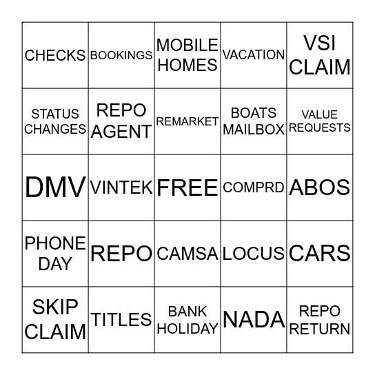 Bingo Card