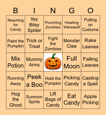 Halloween Bingo Card