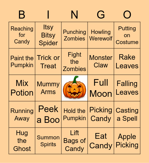 Halloween Bingo Card