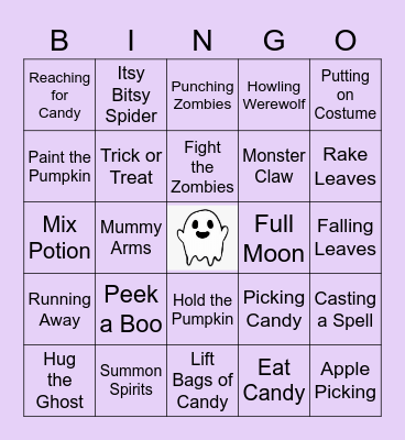 Halloween Bingo Card