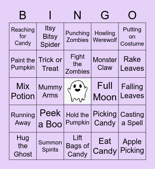 Halloween Bingo Card