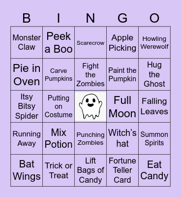 Halloween Bingo Card