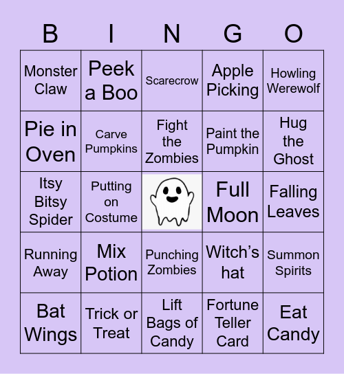 Halloween Bingo Card