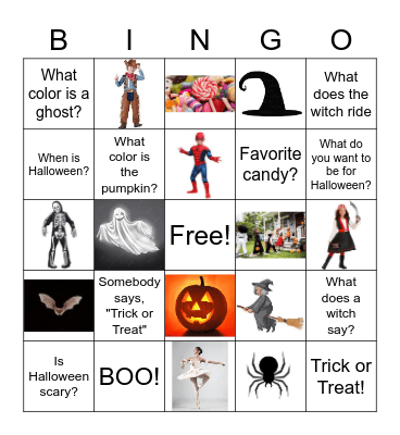 Halloween Bingo Card