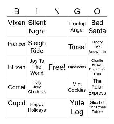 Christmas Bingo Card