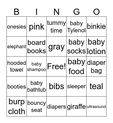 Getting Ready for Hallie! Bingo Card