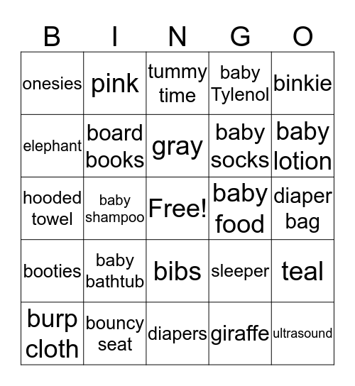 Getting Ready for Hallie! Bingo Card