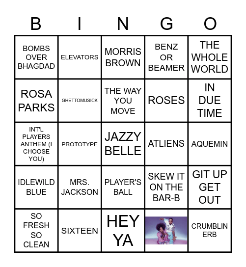 ALL ABOUT OUTKAST Bingo Card