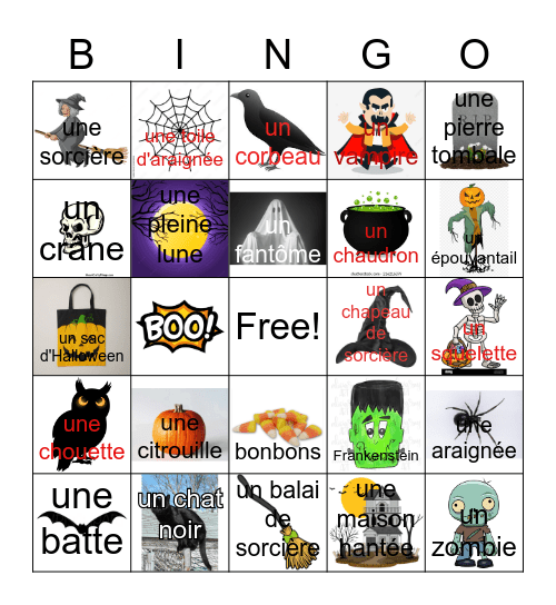 BINGO d'Halloween Bingo Card