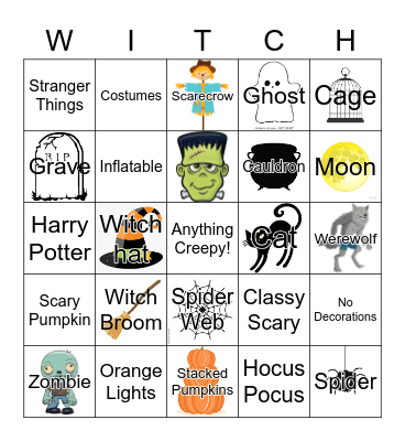 Halloween Bingo Blast GOTR Bingo Card