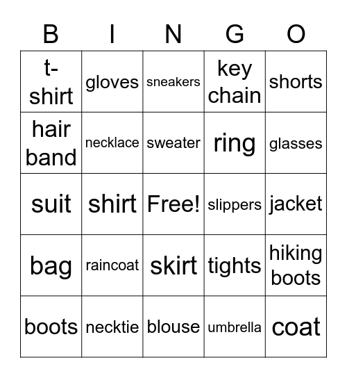 Review Bingo Card