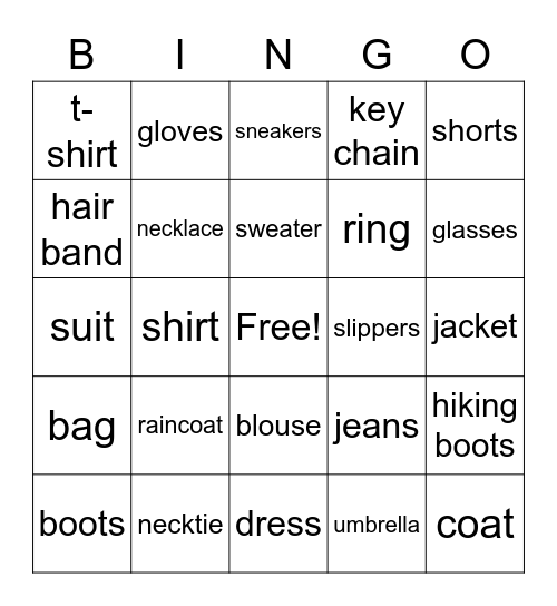 Review Bingo Card