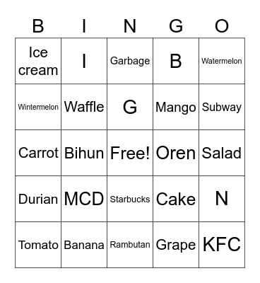 Hi Bingo Card