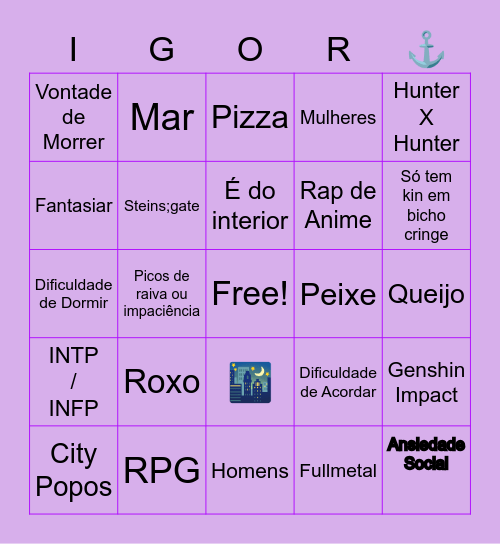 Bingo Feijão Bingo Card