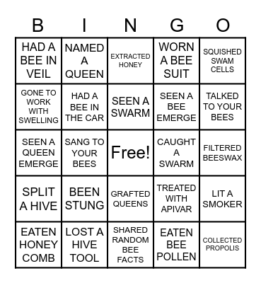 BEE BOX - BEEKEEPER BINGO Card
