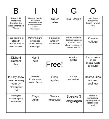 BUILDING THE TEAM Bingo Card