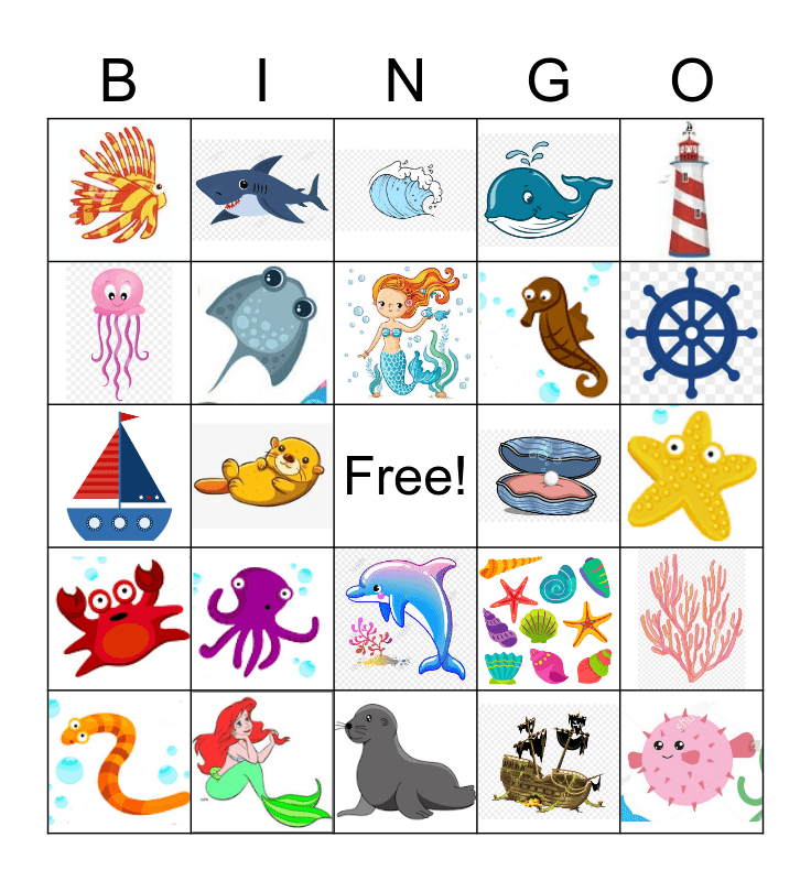 Rosaleigh's Mermaid bingo Card