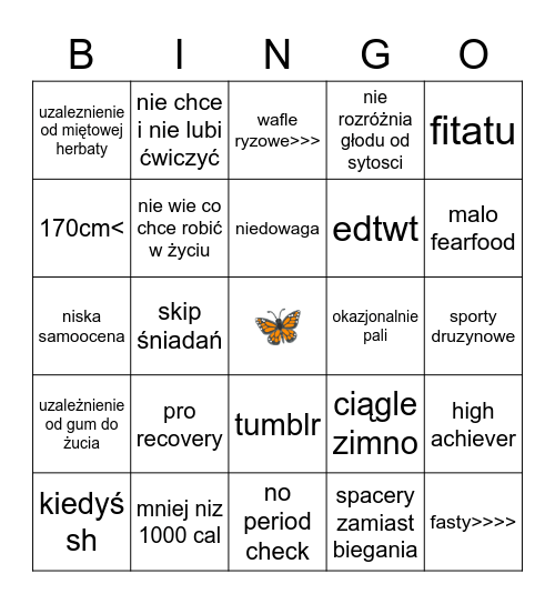 ed bingo Card