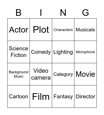 电影小课堂 Bingo Card
