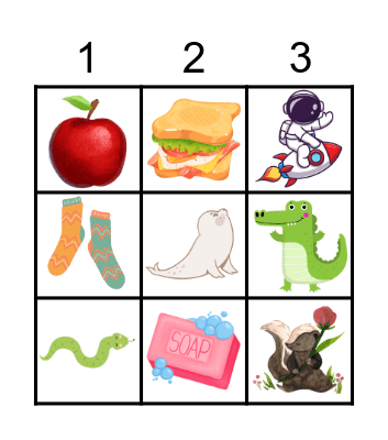 Sounds A & S Bingo Card