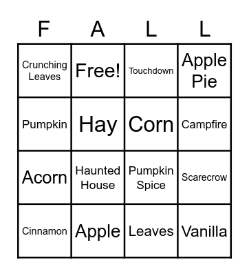 FALL BINGO Card