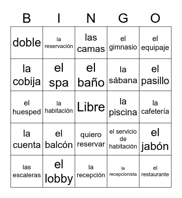 El hotel Bingo Card
