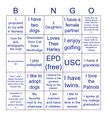 Engineered Products Division Bingo Card