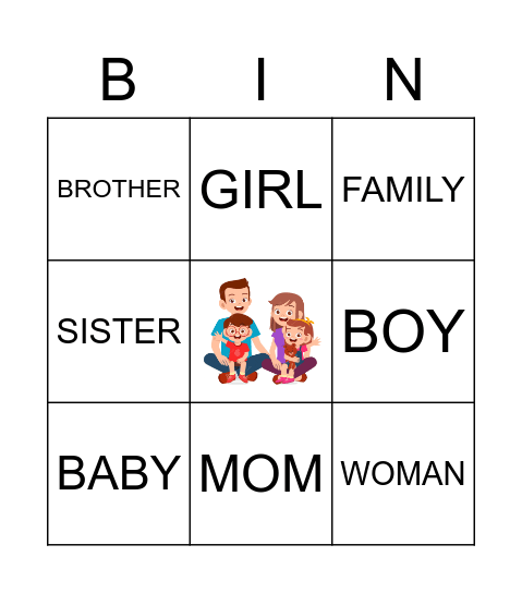 PEOPLE AND FAMILY Bingo Card