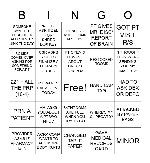 BARBOUR BINGO 4.0 Bingo Card