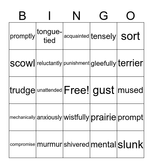 All Things Even Frisky Bingo Card