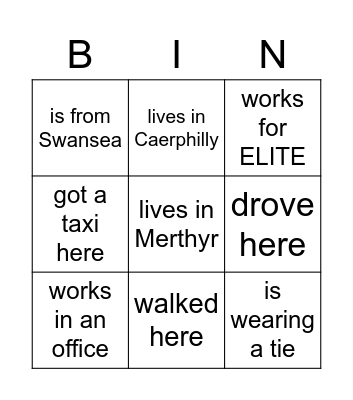 Find someone who Bingo Card