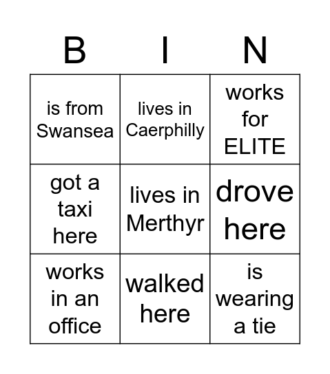 Find someone who Bingo Card