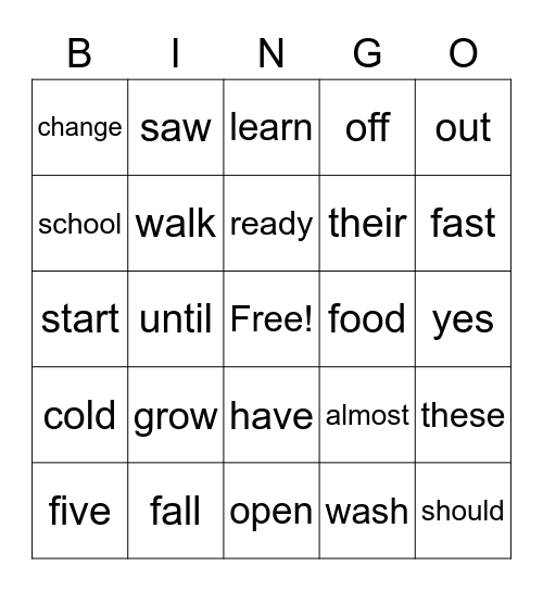 Block 2 - 2nd Bingo Card