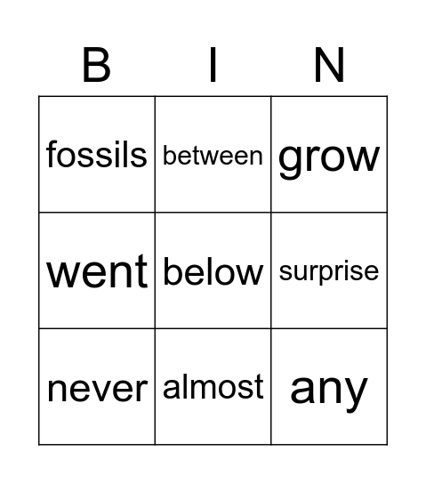 Sight Words Reach Bingo Card