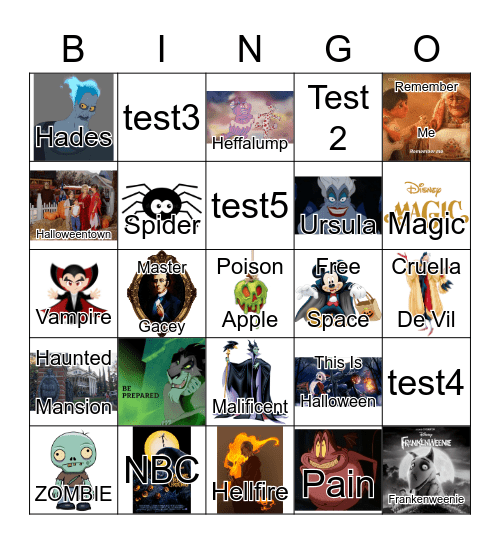 Mickey Mouse Bingo Card
