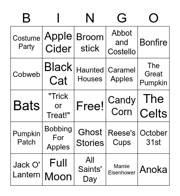 HALLOWEEN BINGO Card