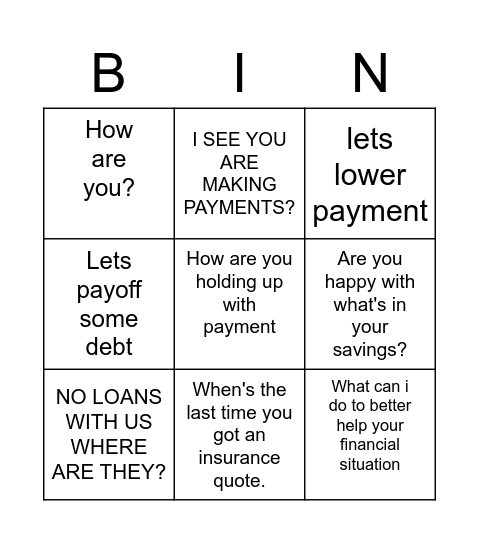 convo starters Bingo Card