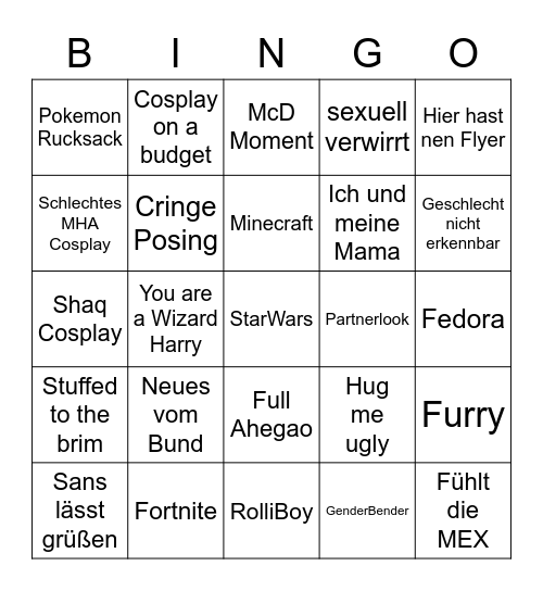 MEX Berlin Bingo Card