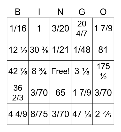 Volume of Rectangular Prisms Bingo Card